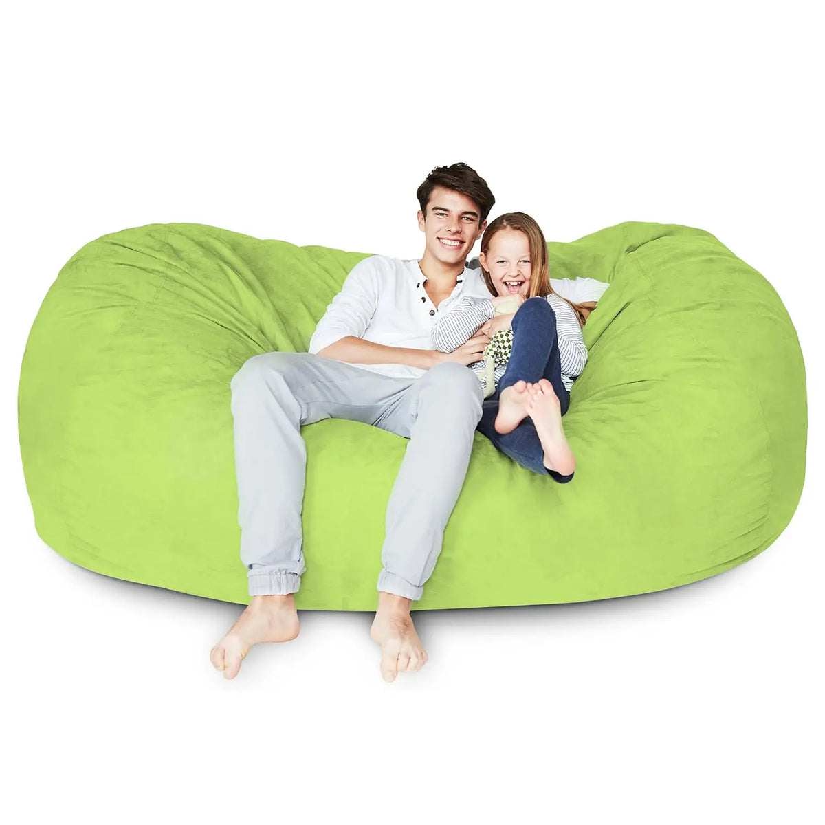 Luxurious Giant 7ft Bean Bag Chair with Microsuede Cover - Ultra Soft, Foam Filling, Washable XXL Bean Bag Sofa , Customized