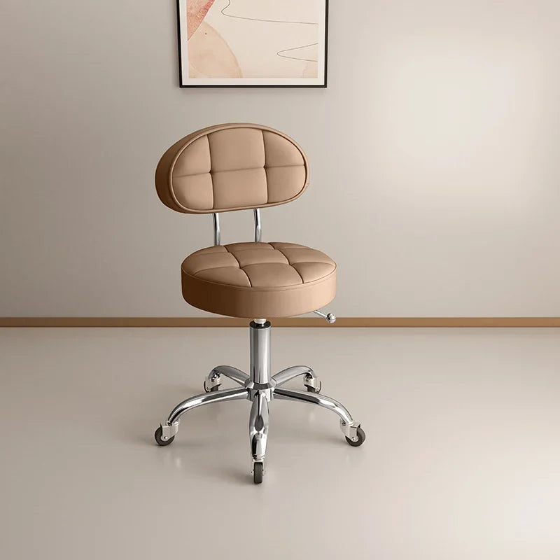 Professional Beauty Salon Chairs Backrest Barber Pedicure Chair Lifting Manicure Hairdresser Hair Salons Wheel Stool Furniture