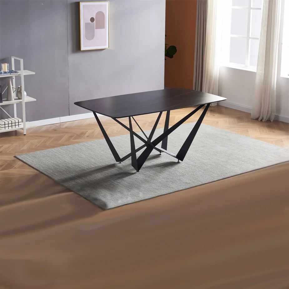 Dining Table 4 6 8 10 12 Seat Large Long Space Saving White Marble Marble Top Stainless Steel Frame Extendable Dining Table