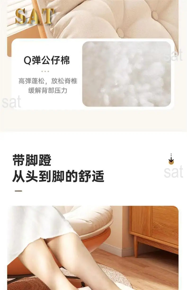 ！@!@Recliner Comfortable Thickened Wood Penguin Rocking Chair Living Room Bedroom Balcony Home Leisure Lazy Sofa Style for Singl