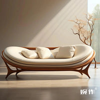 Washable White Nordic Sofa Wood Adults Reclining Lounge Double Chaise Couch Living Room Bedroom Lazy Divano Letto Furniture