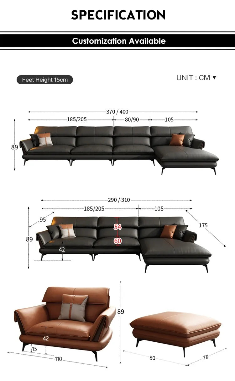 Best Seller Modern Leather Sofa Corner Simple Living Room Italian Luxury Leather Blue Sofa L Shaped Sectional Couch