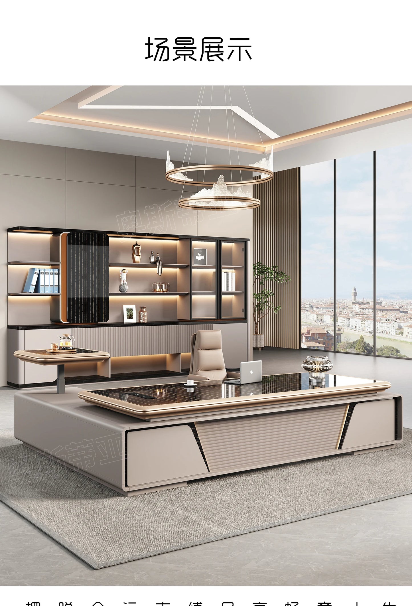 Lift luxury boss table Minimalist Modern Leadership Office Furniture Manager computer desks escritorios de computadora furniture