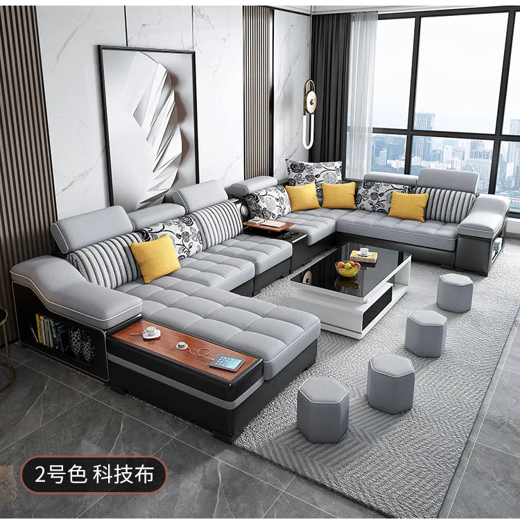 Modern Minimalist Living Room Sofas Sectional Lazy Nordic Leather Sofas Designer Lounge Curved Divano Lounge Suite Furniture