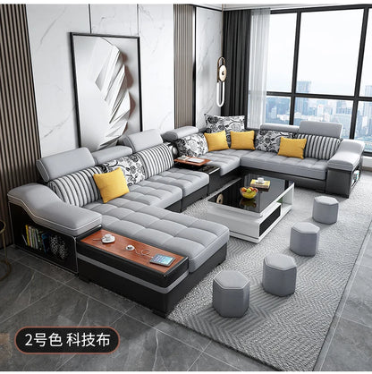 Modern Minimalist Living Room Sofas Sectional Lazy Nordic Leather Sofas Designer Lounge Curved Divano Lounge Suite Furniture
