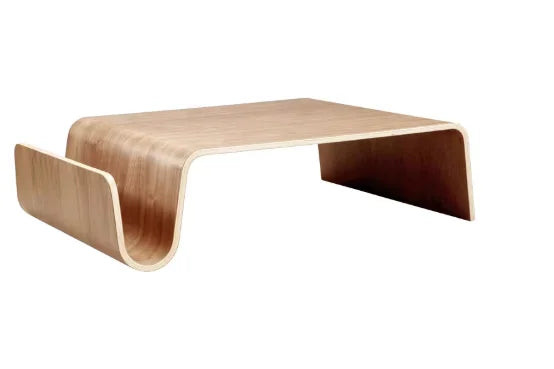 Mid-century Modern Living Room Furniture Solid Wood Coffee Table Wood Curved Plywood Coffee Table