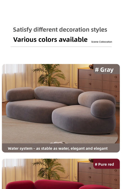 Internet celebrity fabric sofa small cobblestone sofa combination, modern simple creative leisure