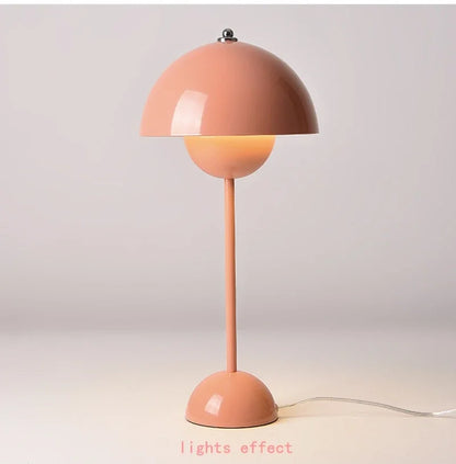 Nordic modern minimalist bedroom bedside lamp creative  flower bud cream style small table