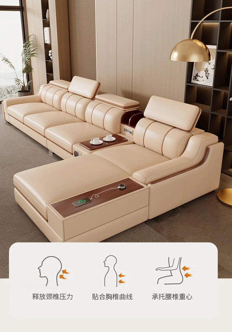 Leather Design Sofa Storage High Quality Comfortable Romantic Leisure Sofa Corner Leisure Multifunctional Sillon Cama Furniture