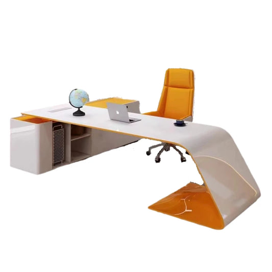 Painted desk simple modern fashion light luxury boss table creative president table and chair combination