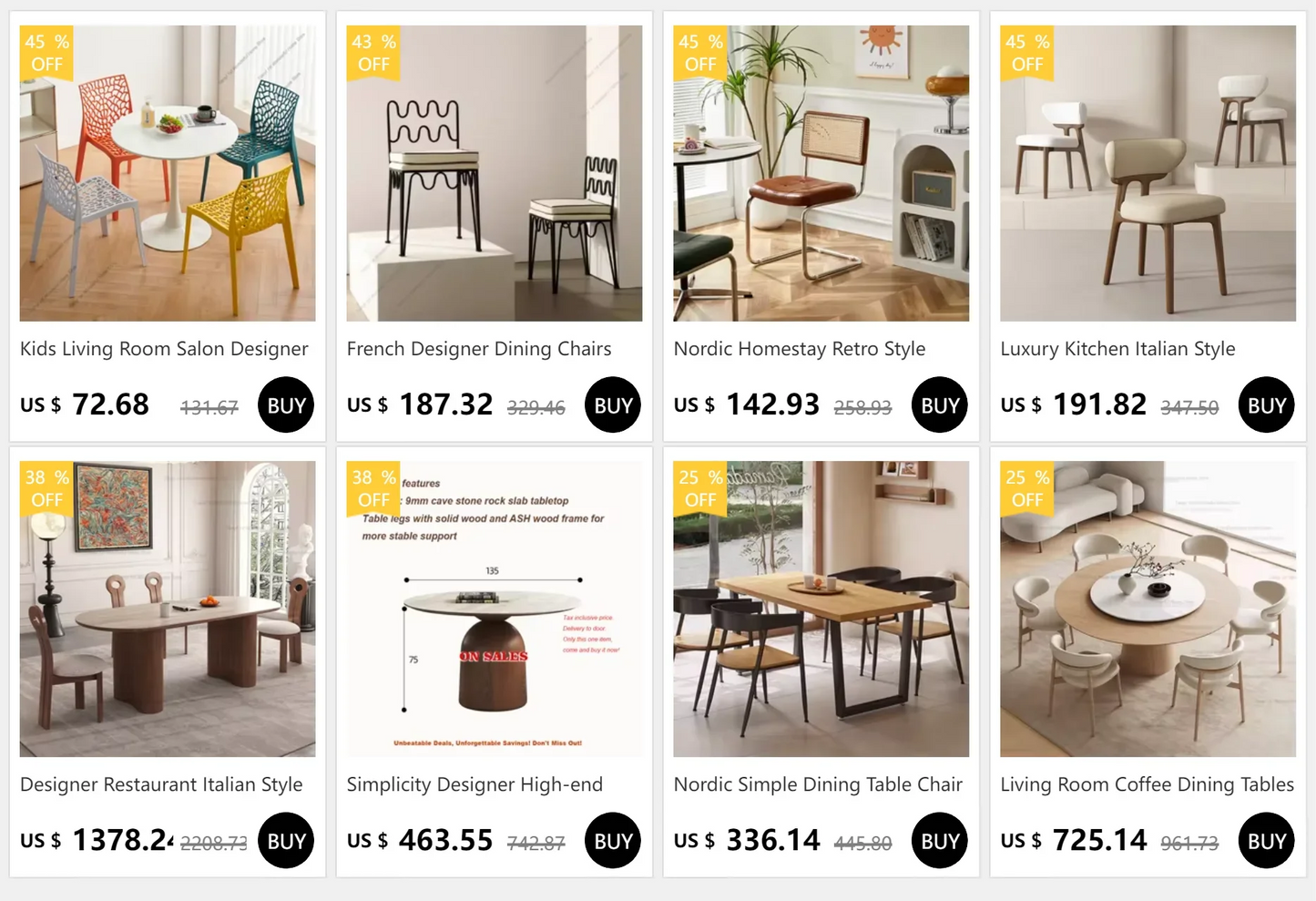 Nordic Solid Wood Long Dining Table Coffee Table Simple Luxury Rectangular Table Dining Chair Home Custom Furniture 120-200cm