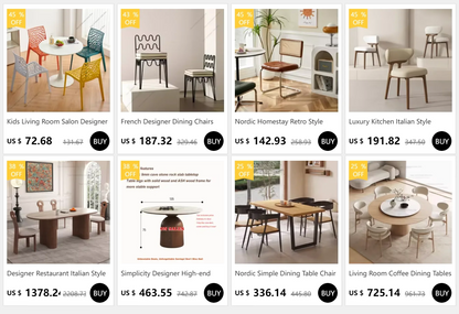 Nordic Solid Wood Long Dining Table Coffee Table Simple Luxury Rectangular Table Dining Chair Home Custom Furniture 120-200cm