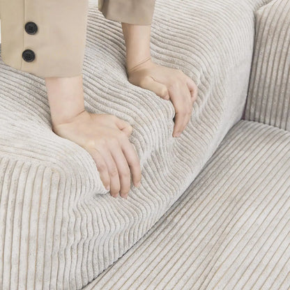 DIGGERA 181" Oversized Compressed Sofa Boneless Couch Modular Sofas for Living Room Huge 4-Seats Sectional Couches with Chaise