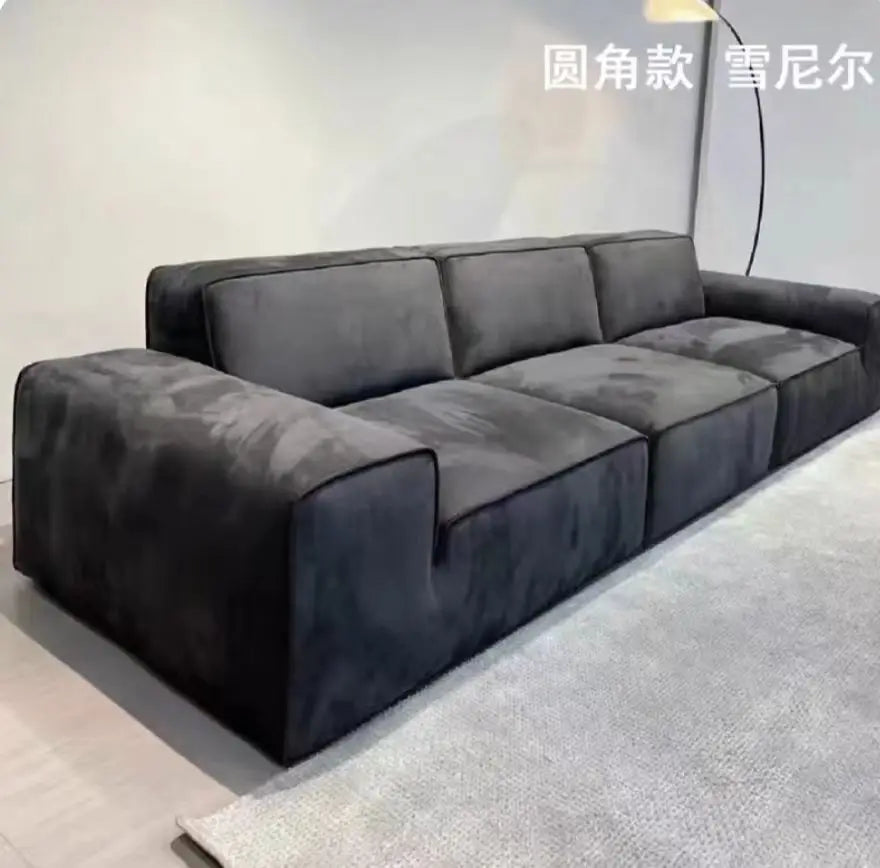 Simple Style Vacuum Compression Living Room Sofa Light Luxury Furniture Corduroy Sponge Filling Multi-Person Sofa Customization