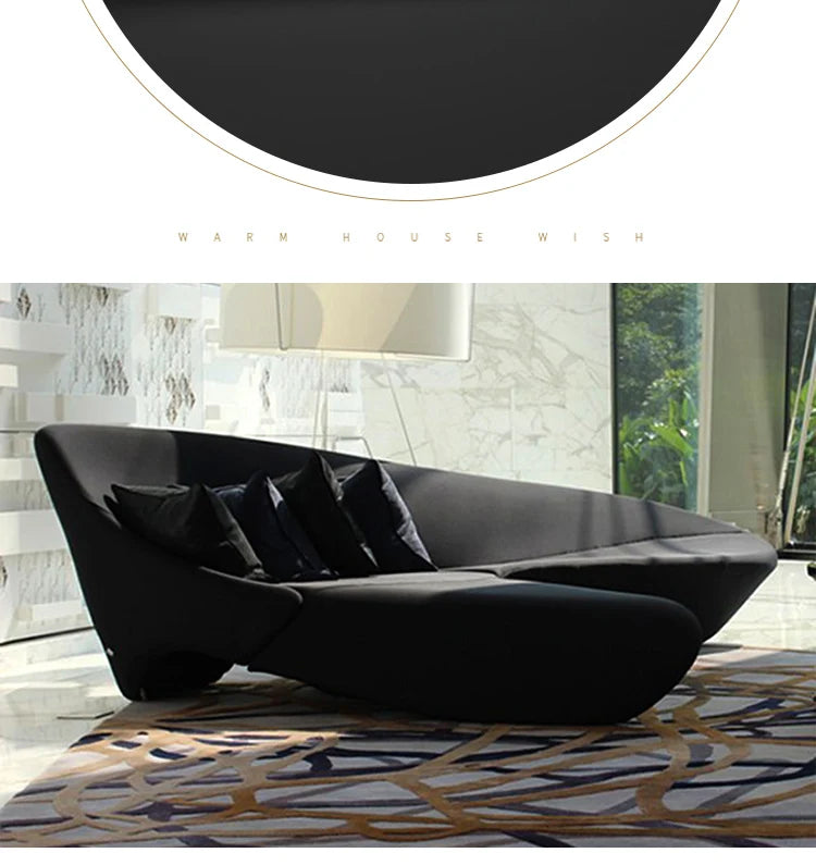 Formes inhabituelles canapé italien moderne combinaison système de lune canapé de luxe salon meubles de maison ensembles