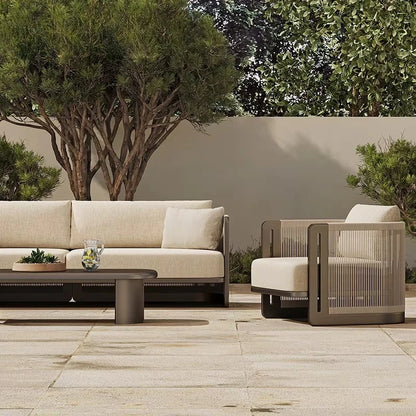 Modern Villa Garden Set Luxury Hotel Rope Outdoor Sofa Set