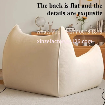 Customizable Living Room Sofas Simple Bedroom 1-person Lazy Sofa Comfortable Bean Bag Chair with Footrest Home Decoration