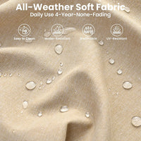 Patio Furniture Set, 5 Pieces Outdoor Wicker Sofa Couch with Chairs, Ottomans and Comfy Cushions, All Weather High