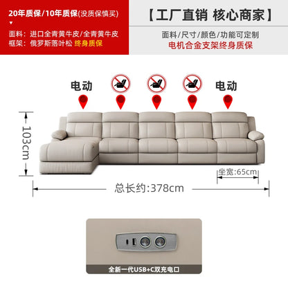 Aesthetic White Living Room Sofas Sleeping Real Leather Lazy Lounge Sofa Luxury Modern Soft Couch Wohnzimmer Furniture For Home