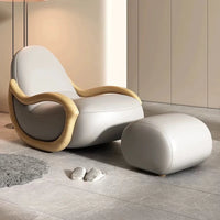 Italian Living Room Chair, Simple White Design, Lazy Designer Recliner, Comfy Armchair Sofa, Fauteuil Salon Home Furniture