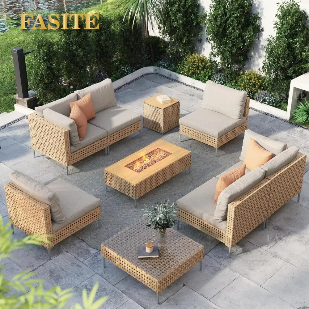 9-Piece Patio Furniture Set with 47