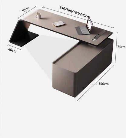 Luxury Paint Office Desk High-end Simple Modern Creative Boss Desk President Manager Mesas De Escritorio Office Furniture