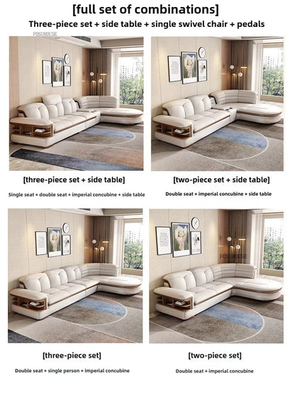 Design Artificial Leather Living Room Sofa Corner Combination Luxury Sofas Living Room Personality Home Furniture