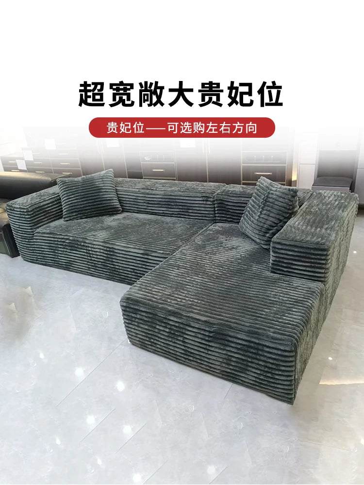 m Vacuum Compression Sofa Corner Fabric Sofa Living Room Rabbit Plush Corduroy m