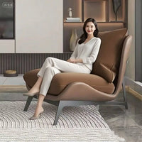 Comfortable Single Sofa Chair for Balcony or Living Room Lazy Sofa Lounge Chair for Bedroom or Reading Upholstered Accent Chair