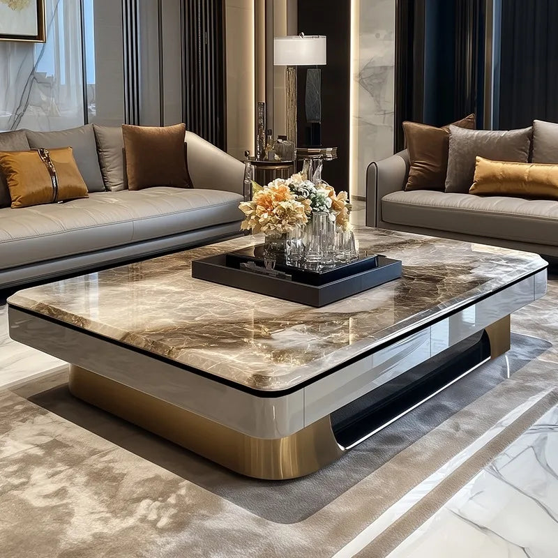 Design Simple Coffee Table Clear Italian Hardcover Floor Coffee Table Glam Unique Wohnzimmer Tisch Home Furniture Accessories