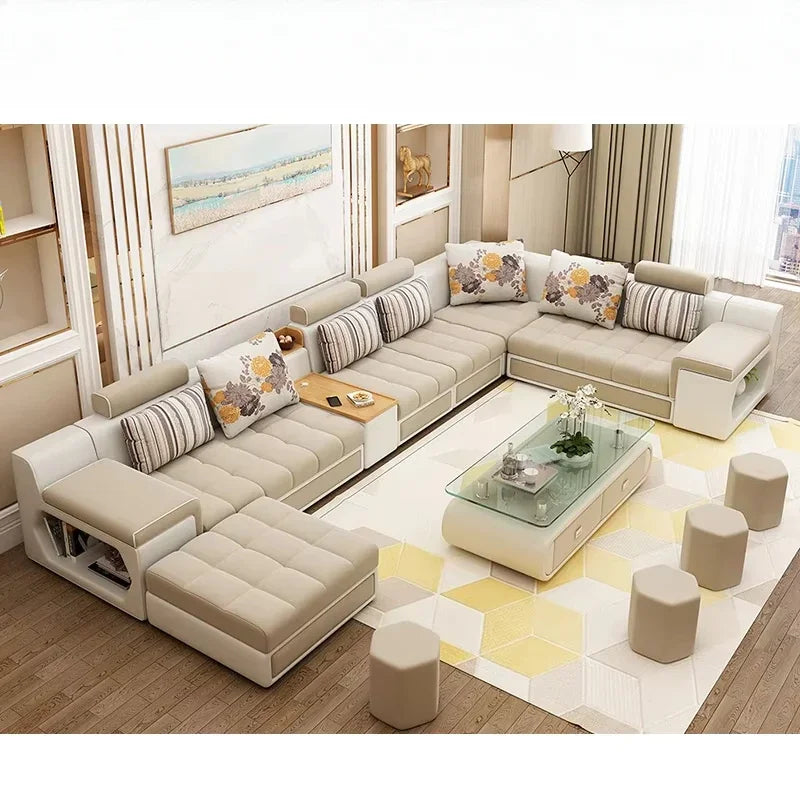 -Modern Design Living Room Sofa Leisure Corner Sofa Set