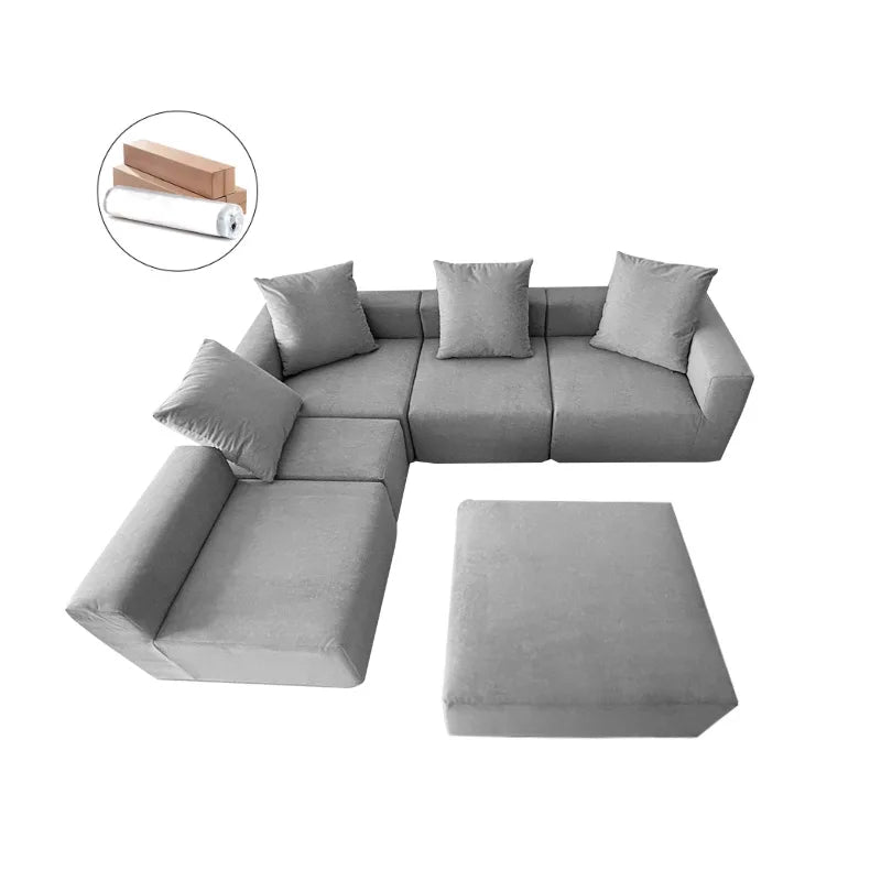 Popular  Modular Furniture - Strong Foam Support for Frameless Sofa. Combination of 6-seat Luxurious Living Room Compact Sofa.