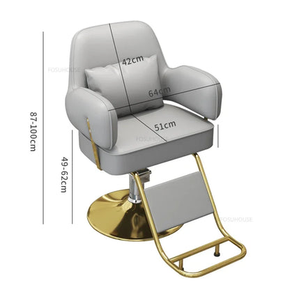 Luxury Barber Chairs Hair Salon Special Liftable Barber Chair Simple Salon Furniture Hairdressing Salon Chairs