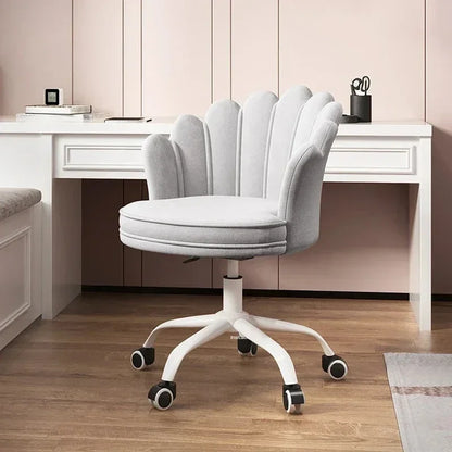 Nordic Fabric Petal Office Chairs For Student Study Desk Chair Creative Lift Backrest Computer Chair Home Bedroom Gaming Chairs
