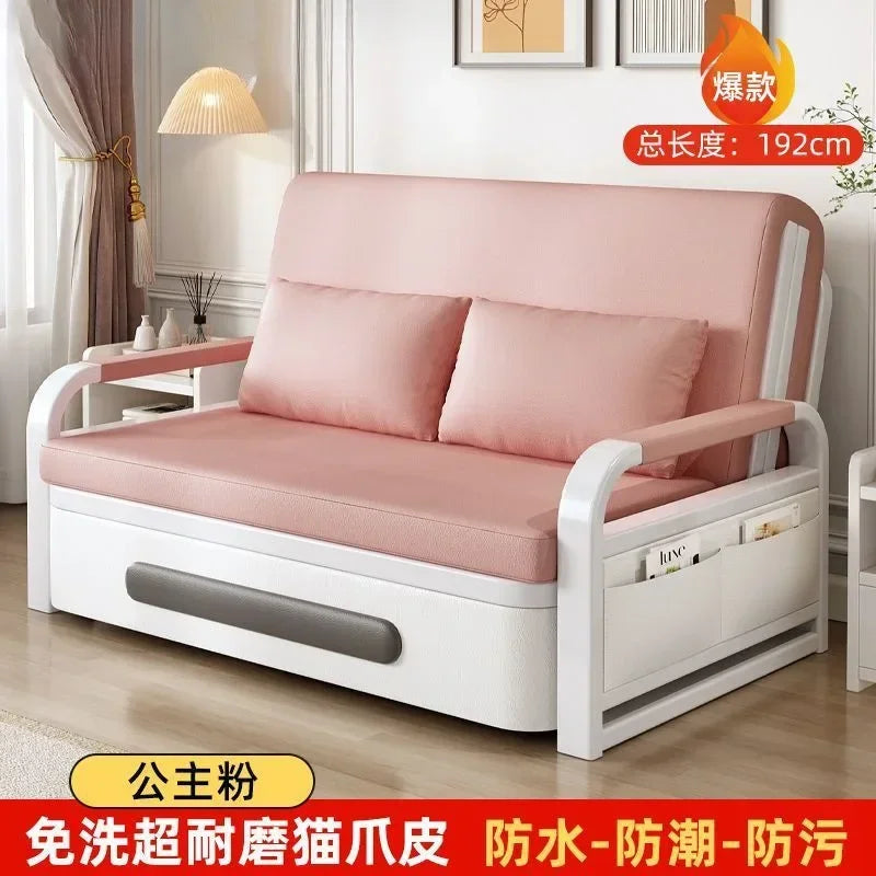 Sofa bed integrated dual-purpose small apartment Internet celebrity balcony multi-function retractable bed New technology