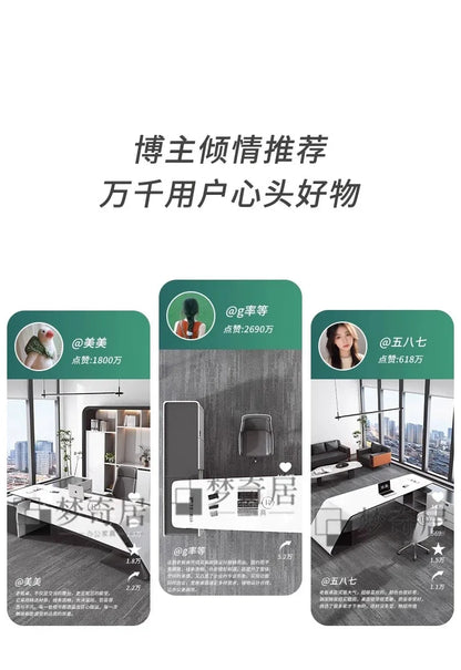 Asthetic Executive Luxury Desk Manager L Shaped Modern Designer Computer Table Organizer Workstation Escritorio Office Furniture