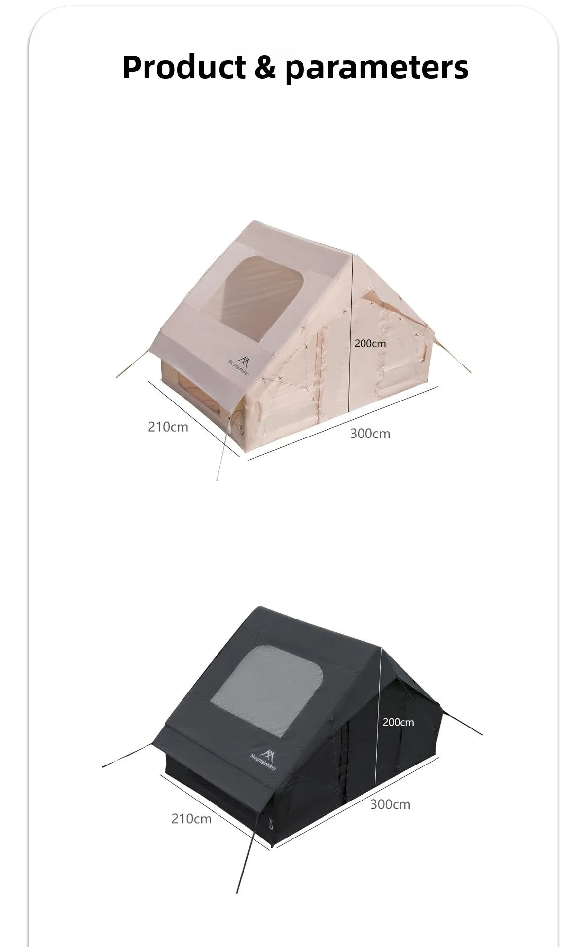 The Mountainhiker Inflatable Tent,equipped with Storage Bags and An Air Pump, Is Ideal for Outdoor Hiking Activities