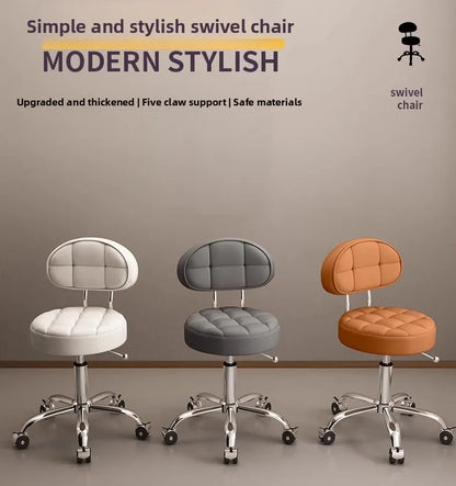 Big work stool hair cutting chair rotating lifting round stool pulley hair salon special beauty stool