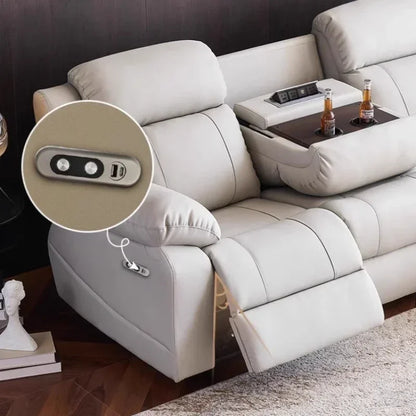 Designer Luxury Modern Sofa Genuine Leather Electric Italian Recliner Sofa Lounge Loveseat Divani Da Soggiorno Home Furniture