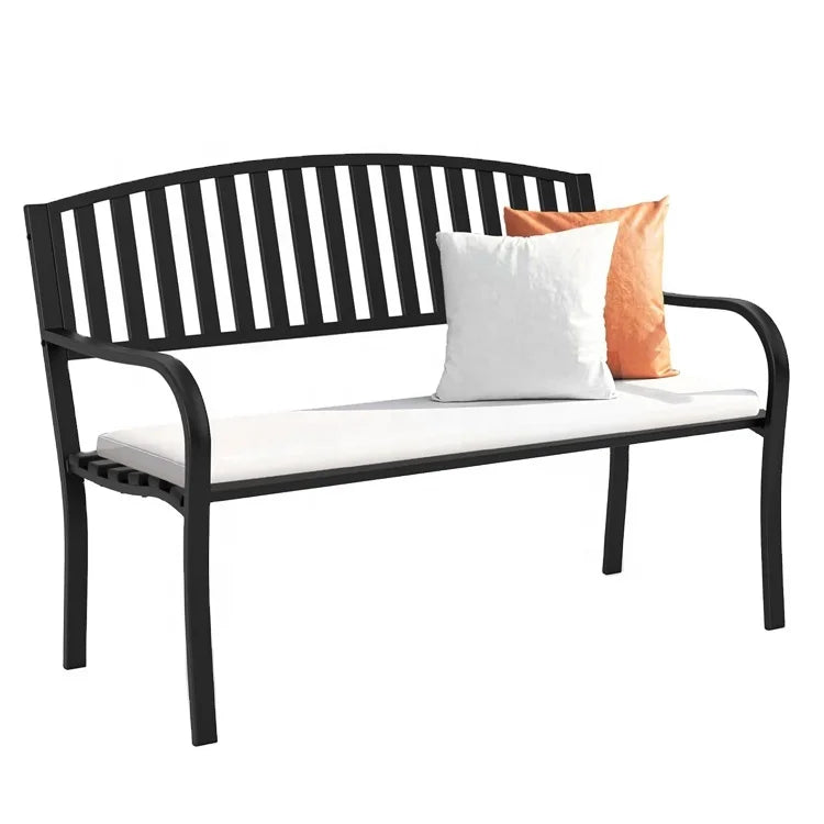 New Trend Backyard Modern Outdoor Bench Outdoor Garden Iron Bench
