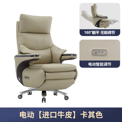 Swivel Beige Office Chair Reclining Adjustable Designer Relaxing Office Chairs Comfortable Wheels Gaming Stuhl Home Furniture