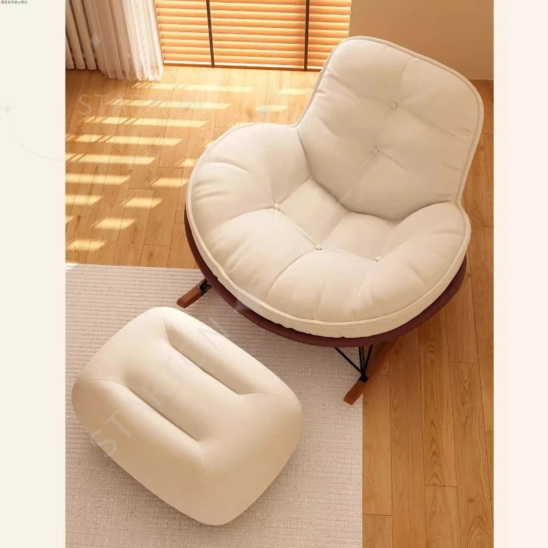 Home Leisure Chair,Living Room Honeycomb Lazy Leisure Rocking Chair,Recliner Chairs Simple Penguin Rocking Chair,Balcony Sofa
