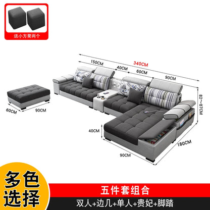 Sectional Living Room Sofas Lazy Lounge Designer Relax Sofa Multifunction Reclining Canape Salon De Luxe House Accessories