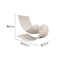 Designer rocking chair single solid wood recliner balcony leisure chair home