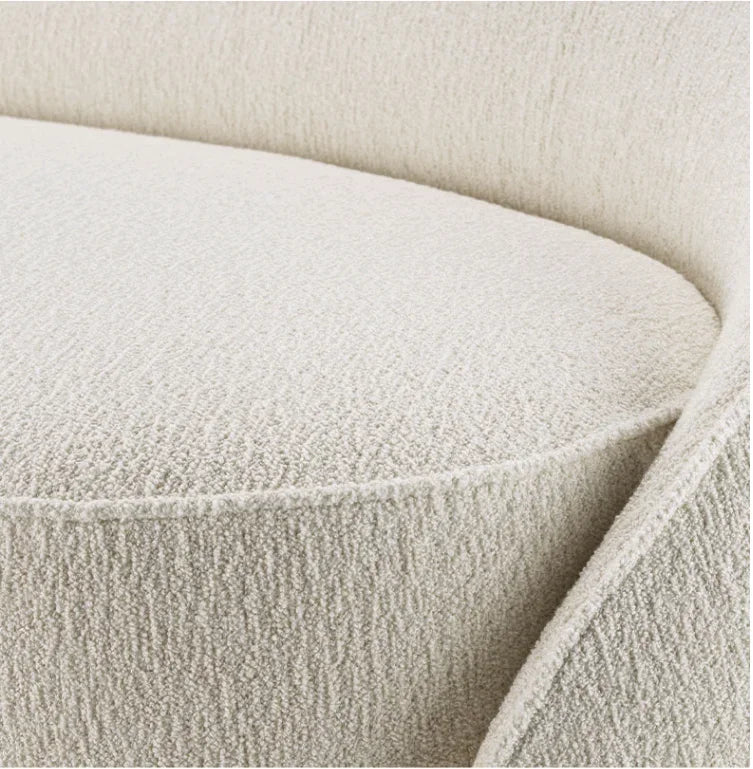 Sili Style Living Room Moon Faux Leather Fabric Nordic Designer Semi-Arc Light Luxury Cashew Curved Sofa living room furniture