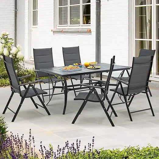 5/7/9-Piece All-Weather Rattan Patio Dining Set with 60