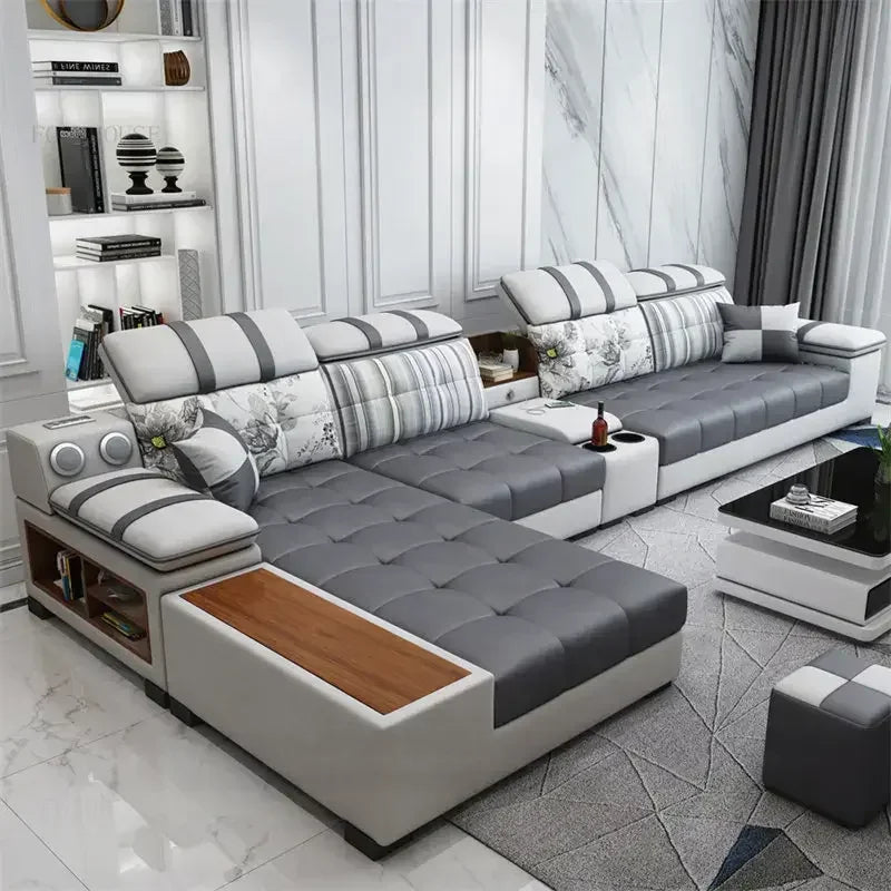 Luxury Technology Cloth Sofa Living Room Furniture Modern Cloakroom Bedroom Sofa Combination Nordic Apartment Sofa Set