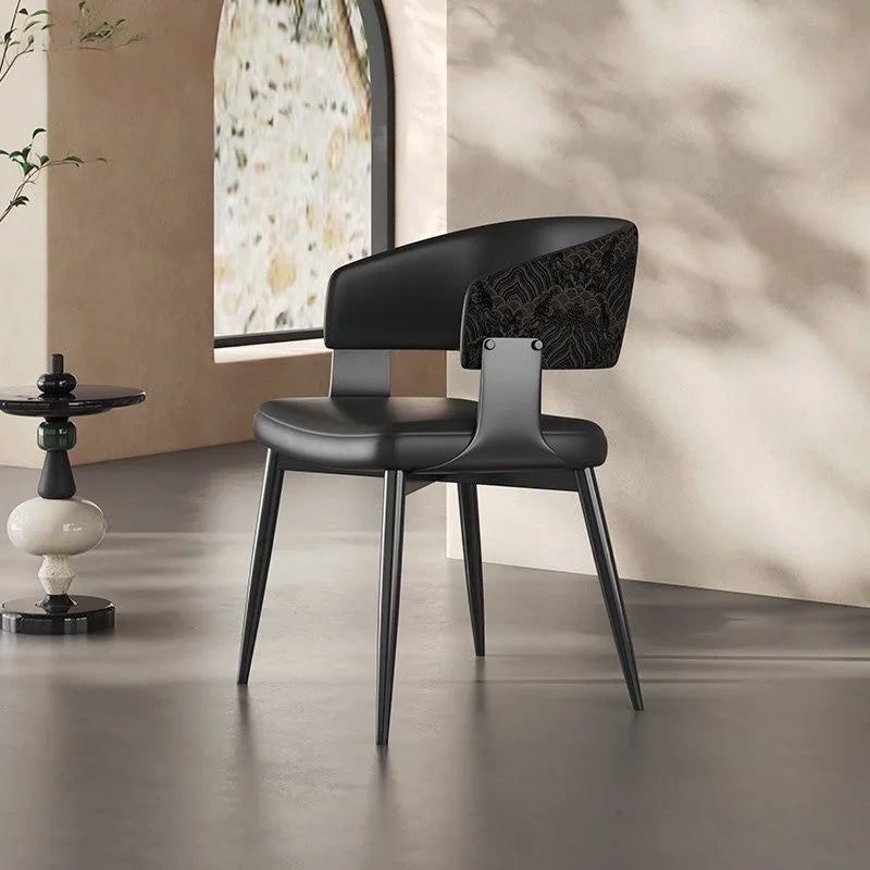 2pcs Modern Minimalist Dining Chairs with Backrest for Home Table And Hotel Island Bar Stools with Armrests