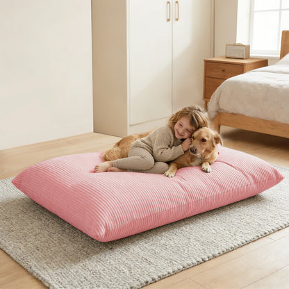 Kids Bean Bag Bed Foldable Compression Lounger Sofa Bed with Soft Removable & Washable Cover Foam-Filled Floor Lounger Chair