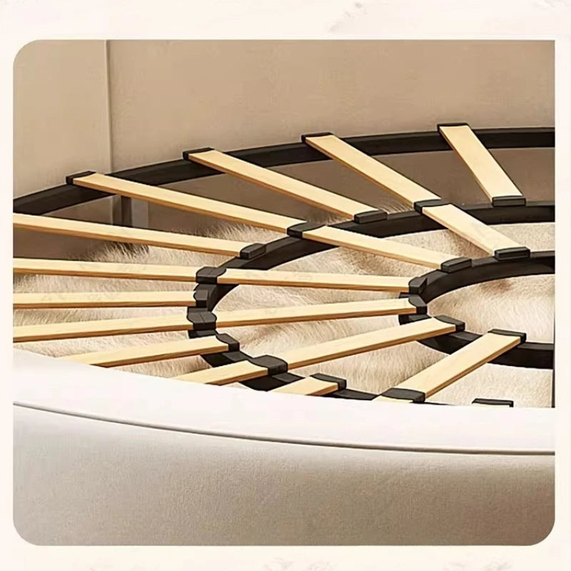 Designer Girls Modern Beds 200×180cm Luxury Italian King Size Bedroom Bed Double Loft Round Adults Cama Matrimonial Furniture
